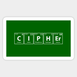 Cipher (C-I-P-H-Er) Periodic Elements Spelling Sticker